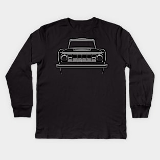 front/profile Ford Bronco - stencil, white Kids Long Sleeve T-Shirt